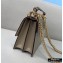 Fendi Leather Kan I Mini Bag FF Embossed Etoupe