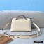 Fendi Heat-stamped FENDI ROMA By The Way Medium Boston Bag White 2020
