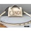 Fendi Heat-stamped FENDI ROMA By The Way Mini Boston Bag White 2020