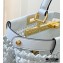 Fendi Leather Peekaboo Iconic Medium Interlace Bag White 2020