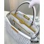 Fendi Leather Peekaboo Iconic Medium Interlace Bag White 2020