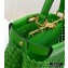 Fendi Leather Peekaboo Iconic Medium Interlace Bag Green 2020