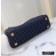 Fendi Leather Peekaboo Iconic Medium Interlace Bag Blue 2020