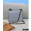 Fendi Leather Kan I Mini Bag Light Gray