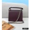 Fendi Leather Kan I Mini Bag Burgundy