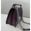Fendi Leather Kan I Mini Bag Burgundy