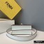 Fendi Leather Kan I Medium Bag FF Embossed White