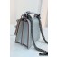 Fendi Leather Kan I Mini Bag Studs Light Gray