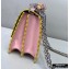 Fendi Leather Kan I Mini Bag Scalloped Edges Pink/Yellow