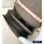 Fendi Leather Kan I Mini Bag Scalloped Edges Pink/Yellow