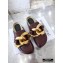 JW Anderson Chain Loafer Mules Burgundy