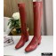 Louis Vuitton Heel 5cm Nightfall High Tight Boots Red 2020