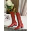 Louis Vuitton Heel 5cm Nightfall High Tight Boots Red 2020