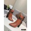 Louis Vuitton Heel 9.5cm Calfskin/Canvas Ankle Boots Brown 2020