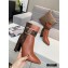 Louis Vuitton Heel 9.5cm Calfskin/Canvas Ankle Boots Brown 2020