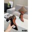 Louis Vuitton Heel 9.5cm Calfskin/Canvas Ankle Boots Brown 2020
