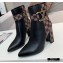 Louis Vuitton Heel 9.5cm Calfskin/Canvas Ankle Boots Black 2020
