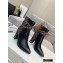 Louis Vuitton Heel 9.5cm Calfskin/Canvas Ankle Boots Black 2020
