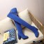 Louis Vuitton Heel 6.5cm Bliss High Tight Boots Suede Blue 2020