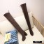 Louis Vuitton Heel 6.5cm Bliss High Tight Boots Suede Coffee 2020