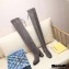 Louis Vuitton Heel 6.5cm Bliss High Tight Boots Suede Gray 2020