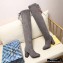 Louis Vuitton Heel 6.5cm Bliss High Tight Boots Suede Gray 2020