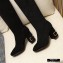 Louis Vuitton Heel 6.5cm Bliss High Tight Boots Suede Black 2020