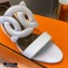 Hermes Heel 7cm Brisbane Sandals White