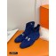 Hermes Saint Honore Ankle Boots in Suede Goatskin Blue