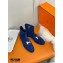 Hermes Saint Honore Ankle Boots in Suede Goatskin Blue