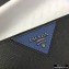 Prada Saffiano Leather Pouch Clutch Bag 2NG05V Black/Blue