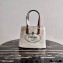 Prada Small Linen Blend and Leather Tote Bag 1BG356 2020