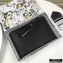 Prada Saffiano Leather Pouch Clutch Bag with Wristlet 2NH009 Black/Nude