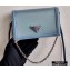 Prada Chain Handle Nylon and Leather Mini Bag 1BP019 Sky Blue 2020