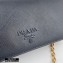 Prada Saffiano Leather Mini Bag with Chain Strap 1DH029 Black 2020