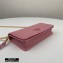 Prada Saffiano Leather Mini Bag with Chain Strap 1DH029 Pink 2020