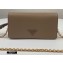 Prada Saffiano Leather Mini Bag with Chain Strap 1DH029 Beige 2020