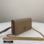 Prada Saffiano Leather Mini Bag with Chain Strap 1DH029 Beige 2020