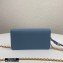Prada Saffiano Leather Mini Bag with Chain Strap 1DH029 Light Blue 2020