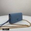 Prada Saffiano Leather Mini Bag with Chain Strap 1DH029 Light Blue 2020