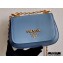 Prada Saffiano Leather Shoulder Bag 1BD275 Sky Blue 2020