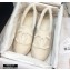 Chanel Shearling Fur Lining CC Logo Espadrilles White 2020