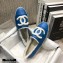 Chanel Shearling Fur Lining CC Logo Espadrilles Blue 2020