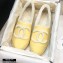Chanel Shearling Fur Lining CC Logo Espadrilles Yellow 2020