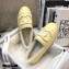 Chanel Shearling Fur Lining CC Logo Espadrilles Yellow 2020