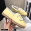 Chanel Shearling Fur Lining CC Logo Espadrilles Yellow 2020