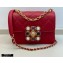 Chanel Lambskin with Onyx and Pearls Mini Flap Bag AS1889 Red 2020