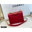 Chanel Lambskin with Onyx and Pearls Mini Flap Bag AS1889 Red 2020