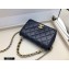 Chanel Shiny Lambskin Small Flap Bag AS1895 Navy Blue 2020