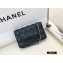 Chanel Shiny Crumpled Goatskin Wallet on Chain WOC Bag AP1530 Black 2020